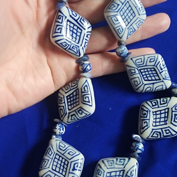 4pc Lot Handpainted Porcelain Shou Beaded Necklace,Braclet & Earrings - Picture 6 of 8